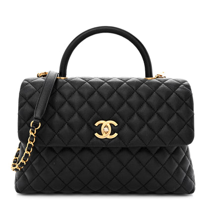 Chanel Caviar Quilted Medium Coco Handle Flap Black 1 of 10