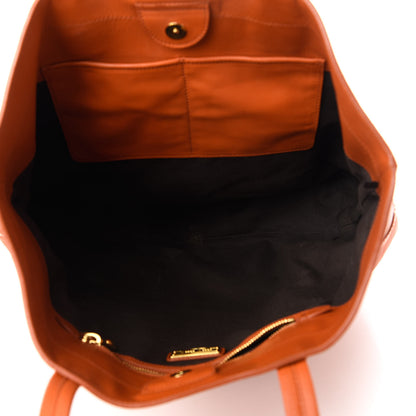 Miu Miu Vitello Soft Shopping Tote Papaya 5 of 10