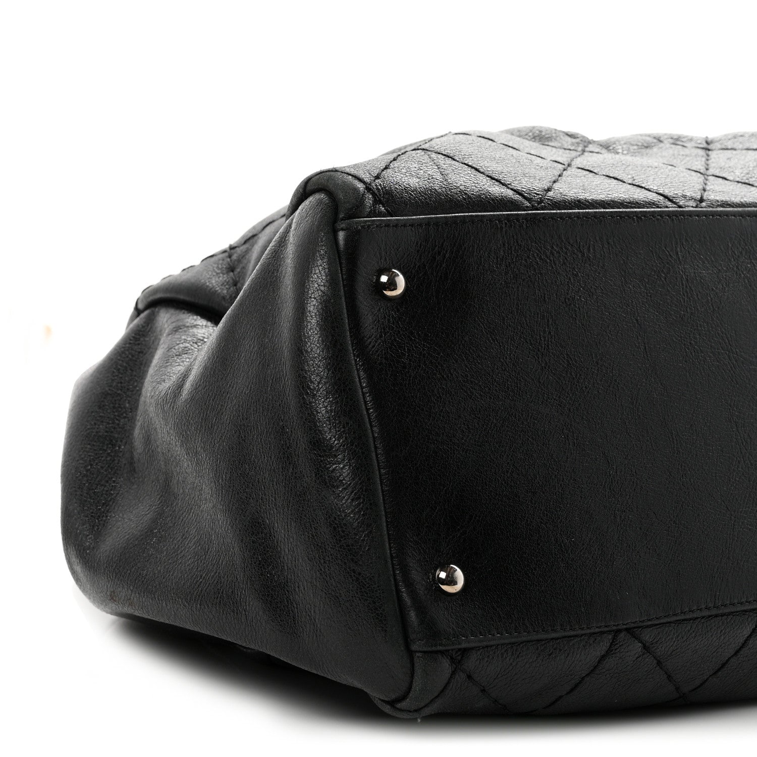 Chanel Glazed Calfskin Large On The Road Large Frame Tote Black 9 of 11