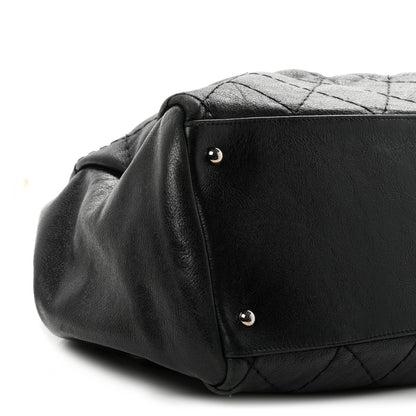 Chanel Glazed Calfskin Large On The Road Large Frame Tote Black 9 of 11
