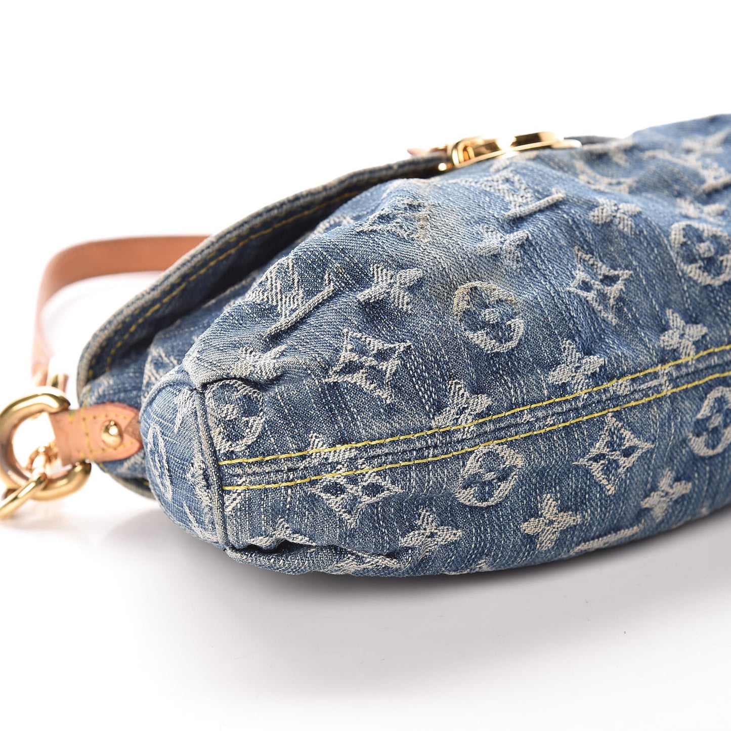 Monogram Denim Mini Pleaty Blue