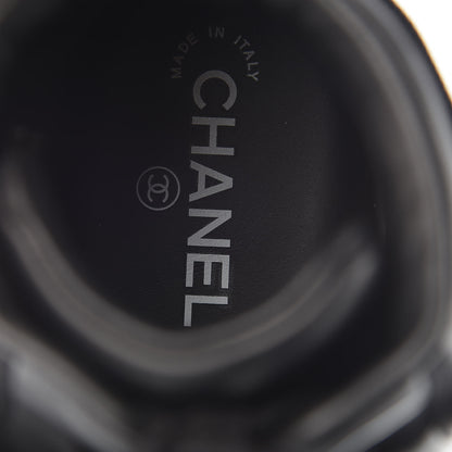 Chanel Lambskin Mens Logo High Top Sneakers 46 Black 8 of 11