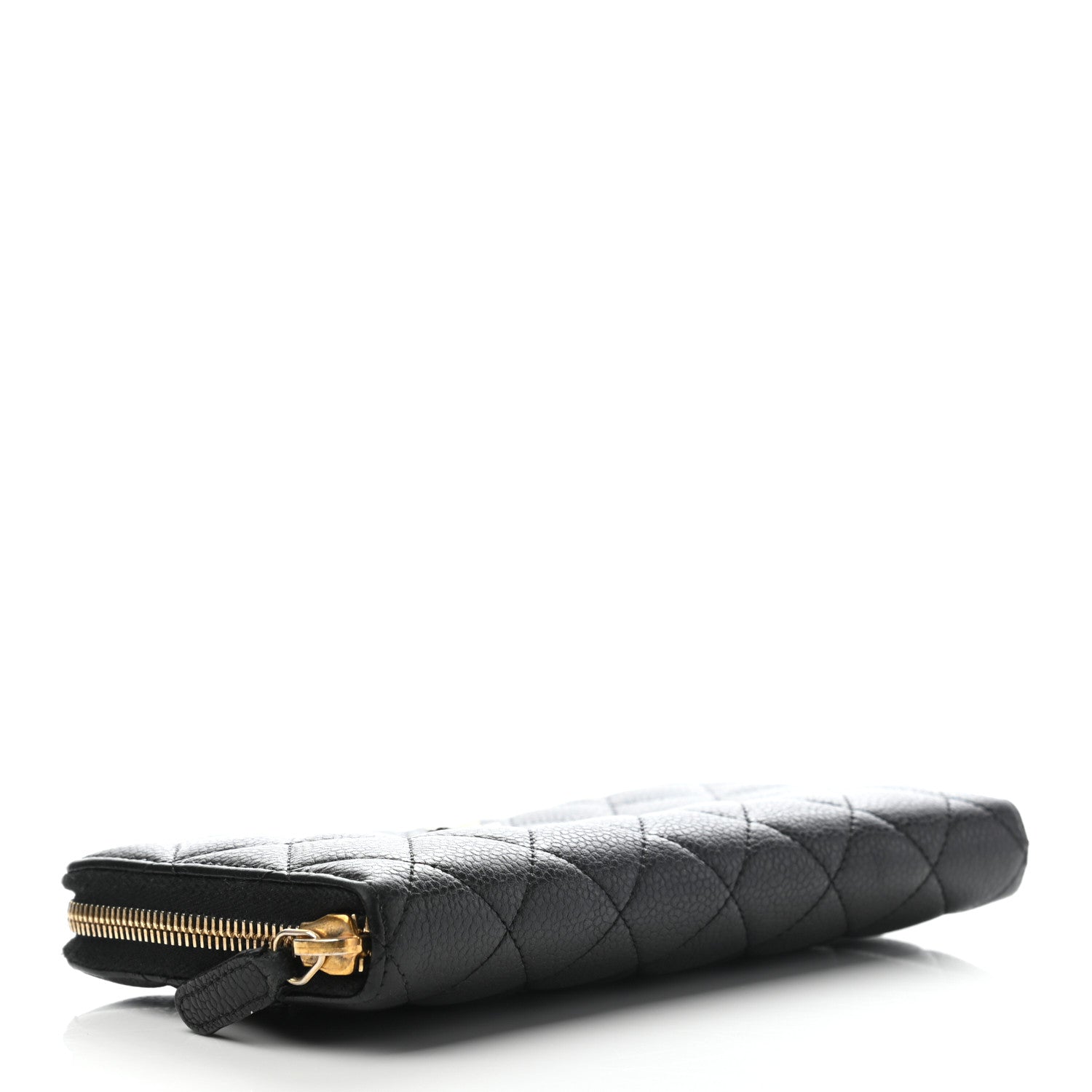 Chanel Caviar Quilted Large Gusset Zip Around Wallet Black 4 of 8