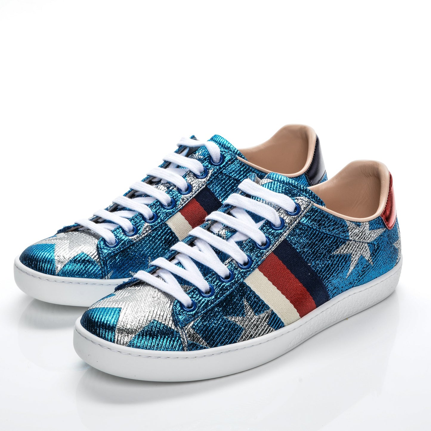 Lurex Starry Sky Sylvie Web New Ace Sneakers 35.5 Bluette Silver