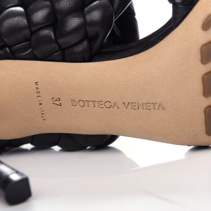 Bottega Veneta Nappa Twisted Padded Intrecciato Curve Slide Sandals 37 Black 9 of 10