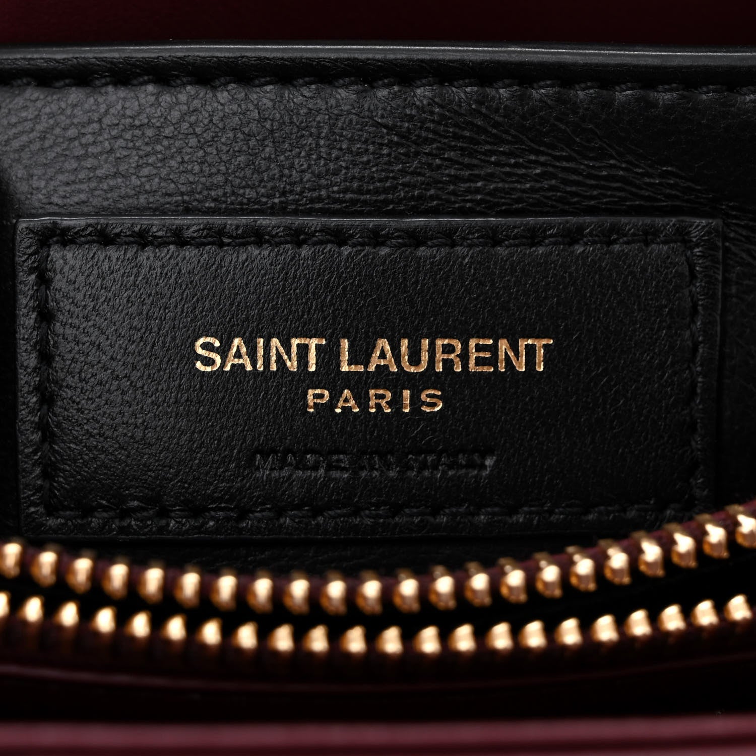 Saint Laurent Calfskin Y Quilted Monogram Small Loulou Chain Satchel Dark Legion Red 6 of 11
