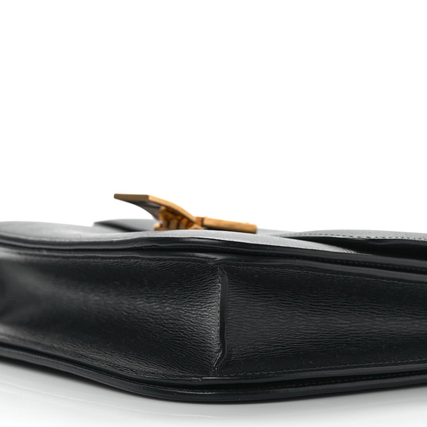 Liege Calfskin Medium Classic Box Flap Bag Black