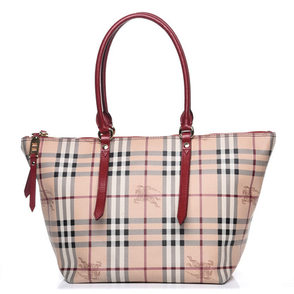Burberry Haymarket Check Small Salisbury Tote Military Red 1 of 10