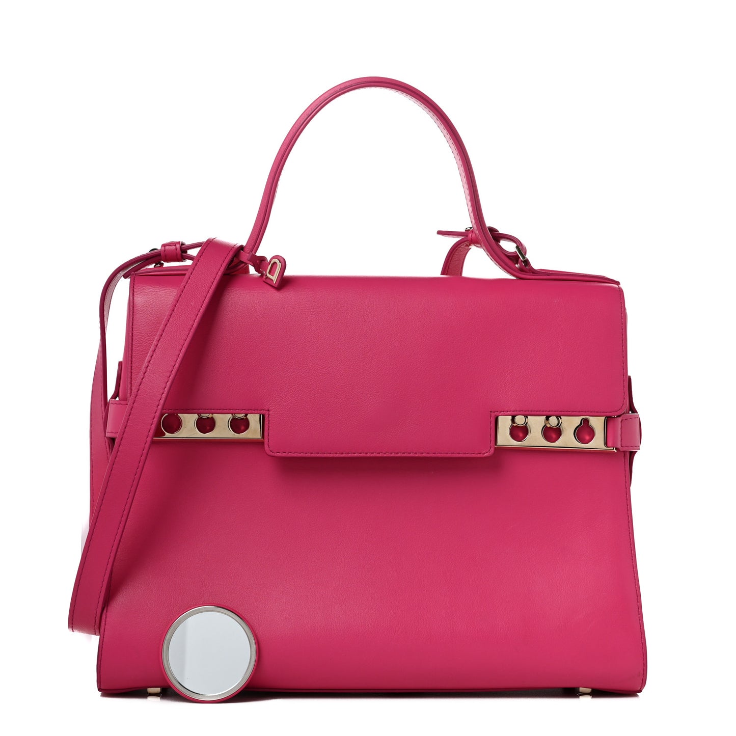 Calfskin GM Tempete Satchel Fuchsia