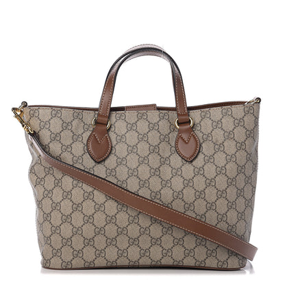 Gucci Soft GG Supreme Monogram Small Crossbody Tote Beige Cuir 1 of 11