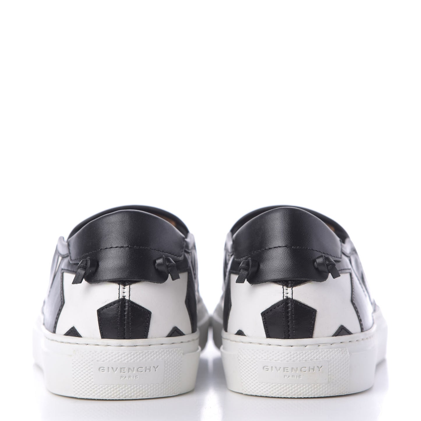 Calfskin Skate Star Print Slip On Sneakers 37.5 Black White