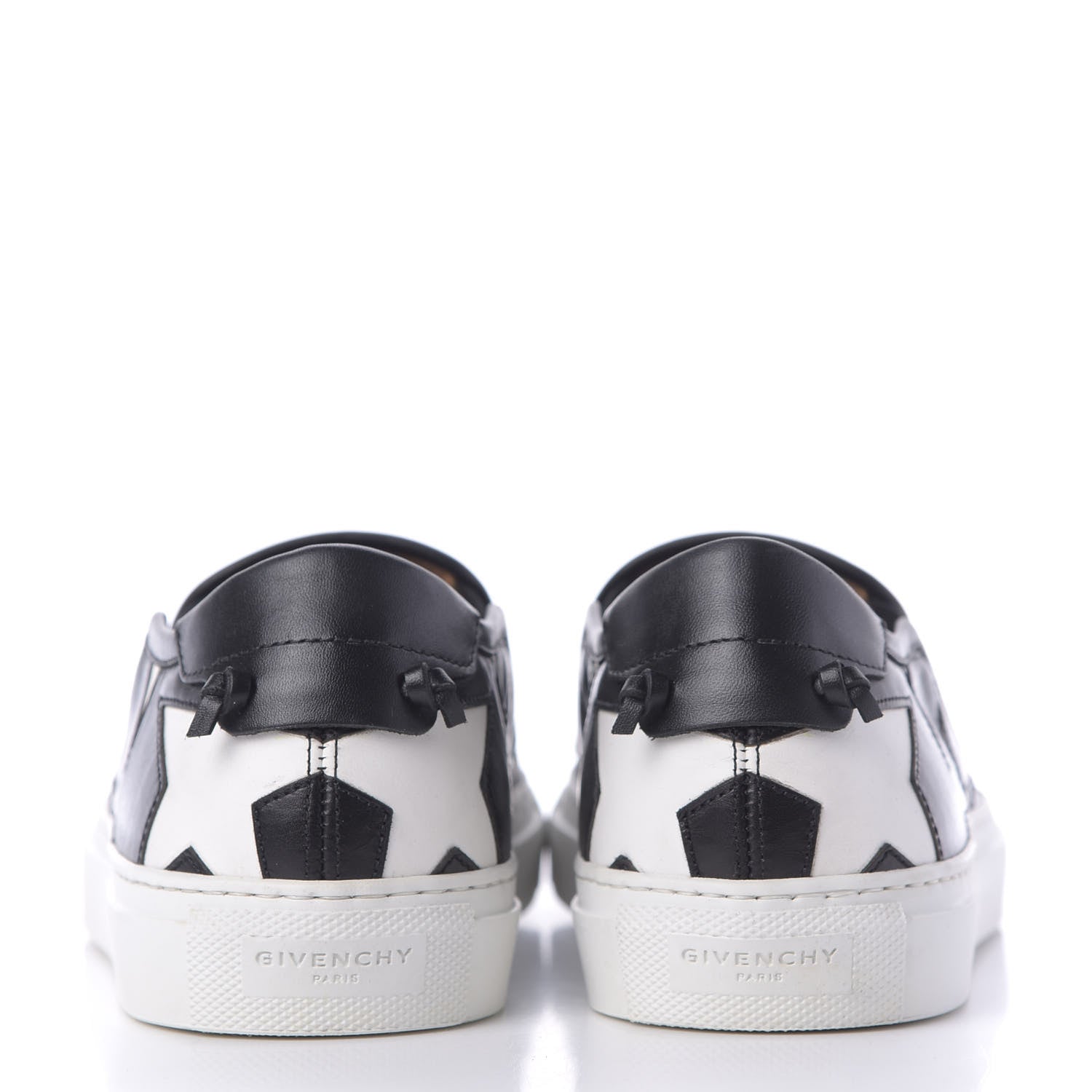 Givenchy Calfskin Skate Star Print Slip On Sneakers 37.5 Black White 8 of 12