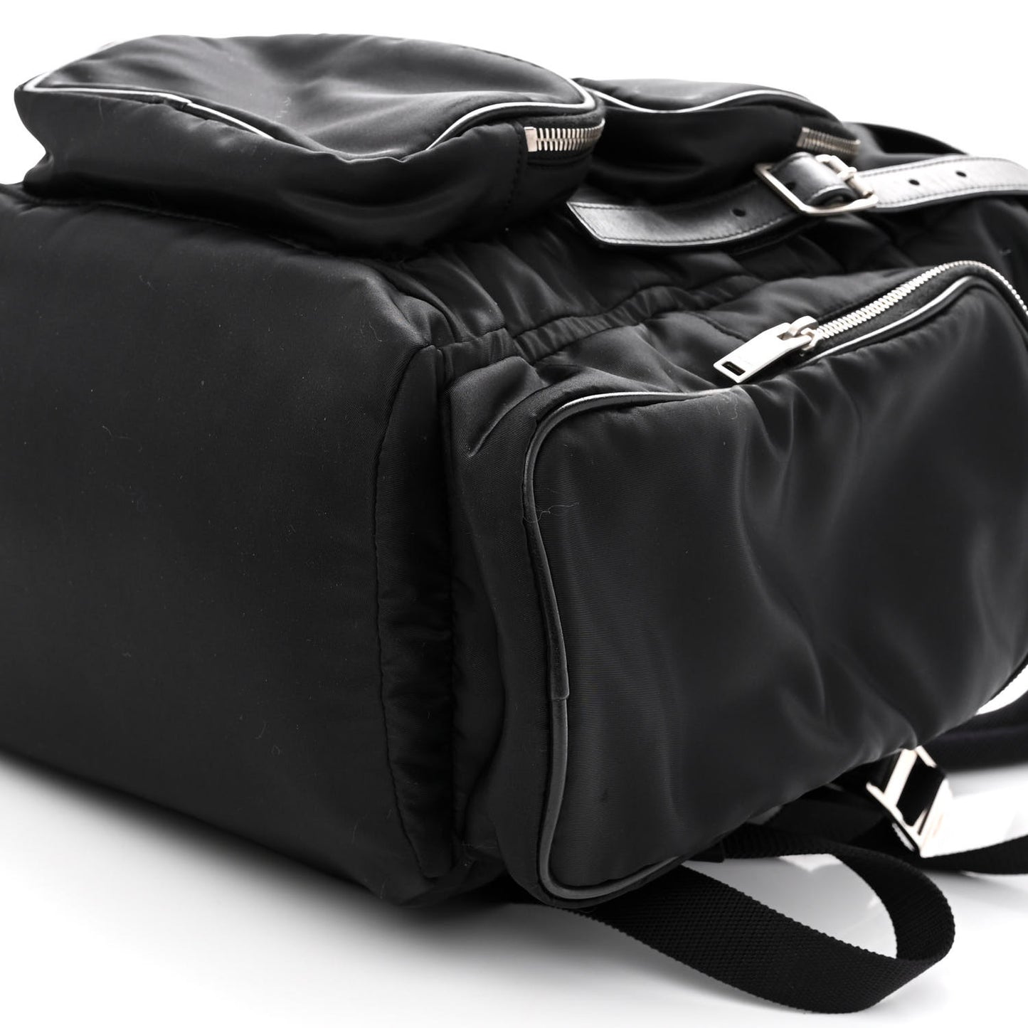 Nylon City Fold Up Backpack Black
