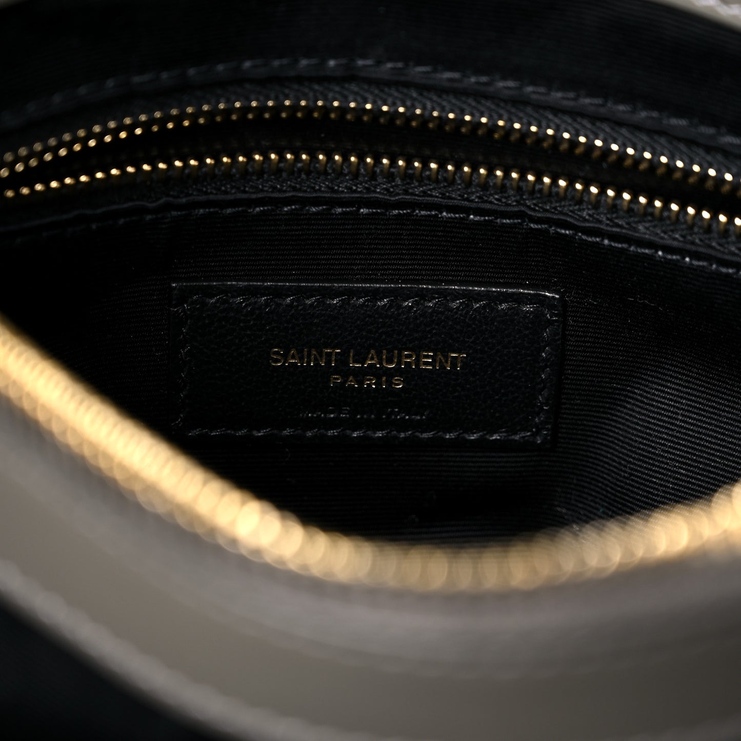 Calfskin Y Quilted Monogram Medium Loulou Chain Satchel Asphalt