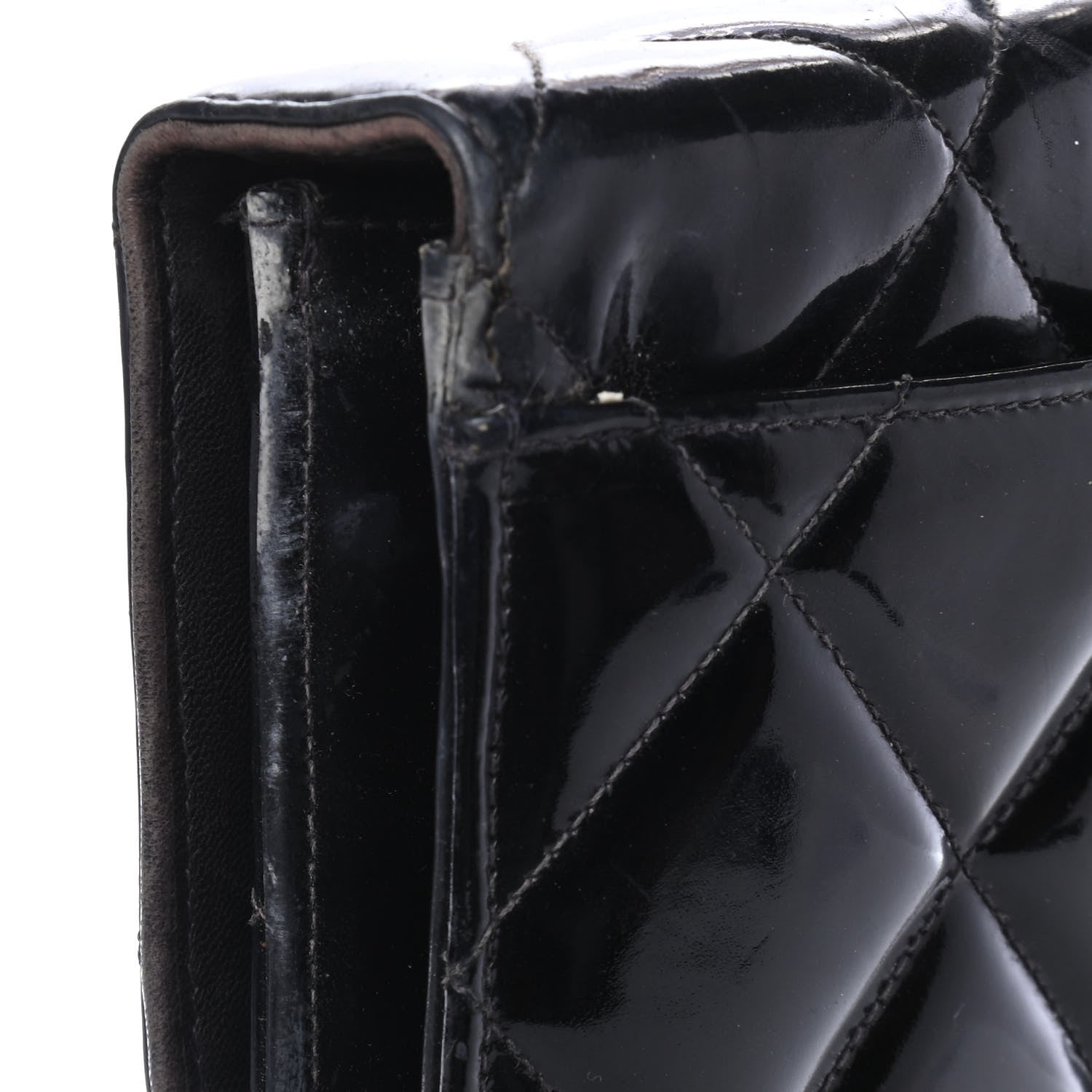 Chanel Patent Quilted Briefcase Laptop Bag Black 6 of 6