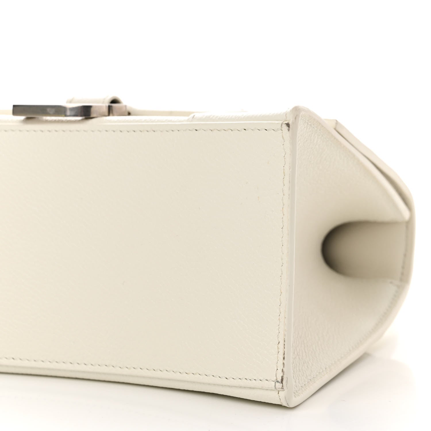 Balenciaga Grained Calfskin Small Hourglass Top Handle Bag White 10 of 10