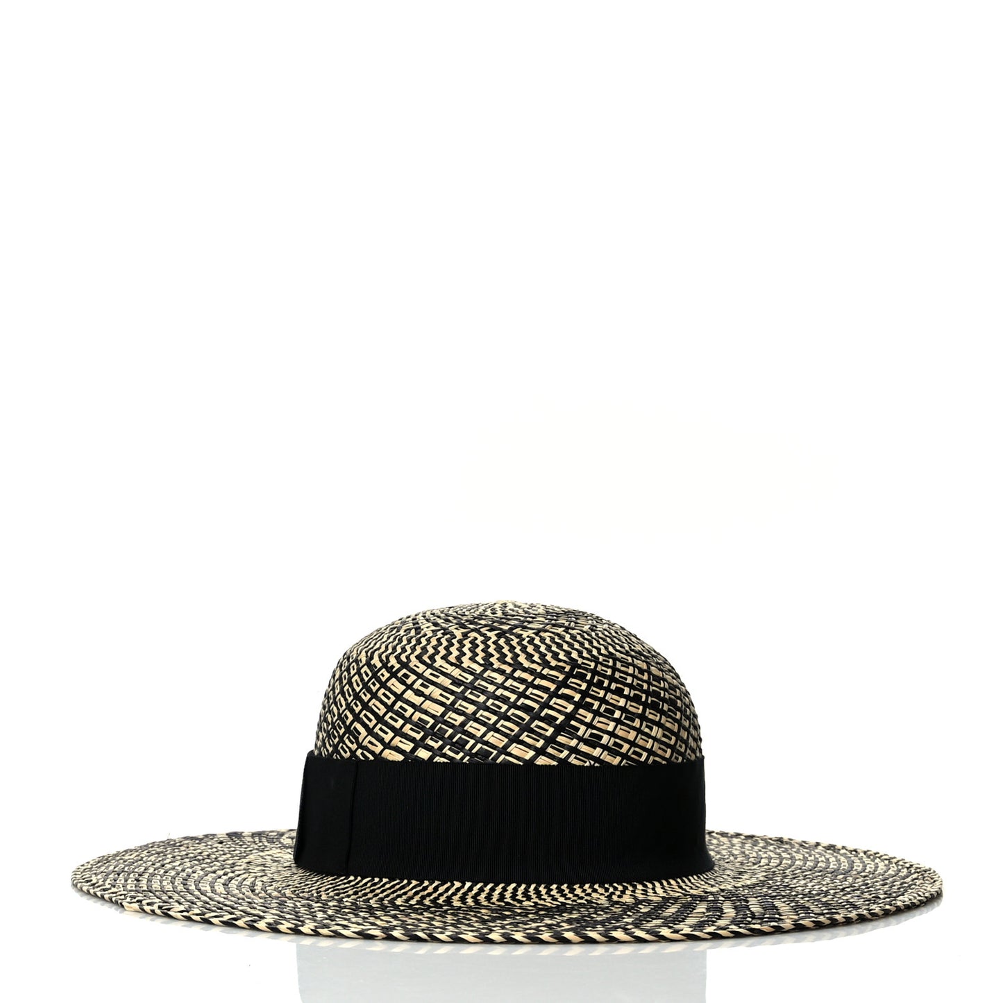 Straw Anouk Panama Hat 58 Natural Black