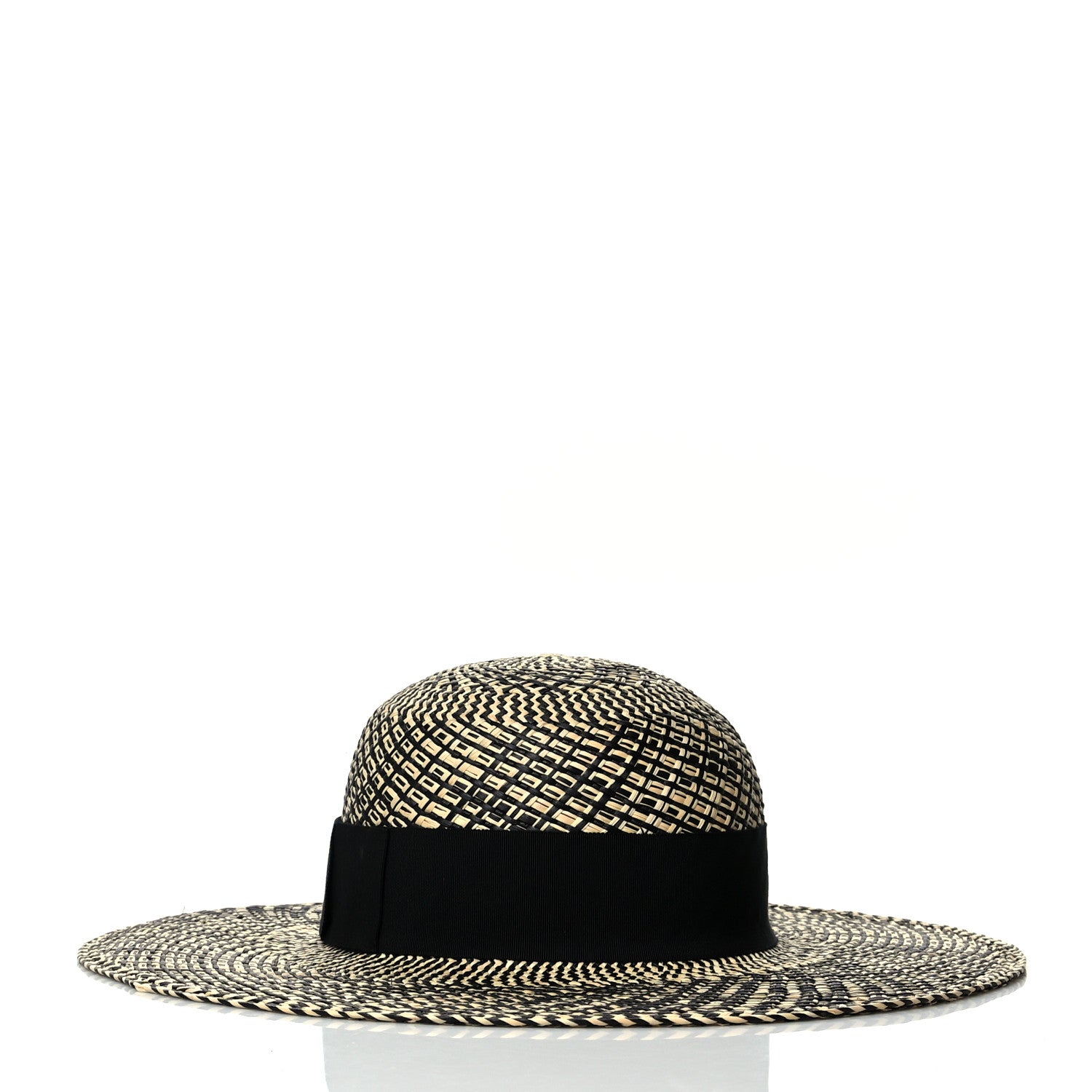 Hermes Straw Anouk Panama Hat 58 Natural Black 4 of 7