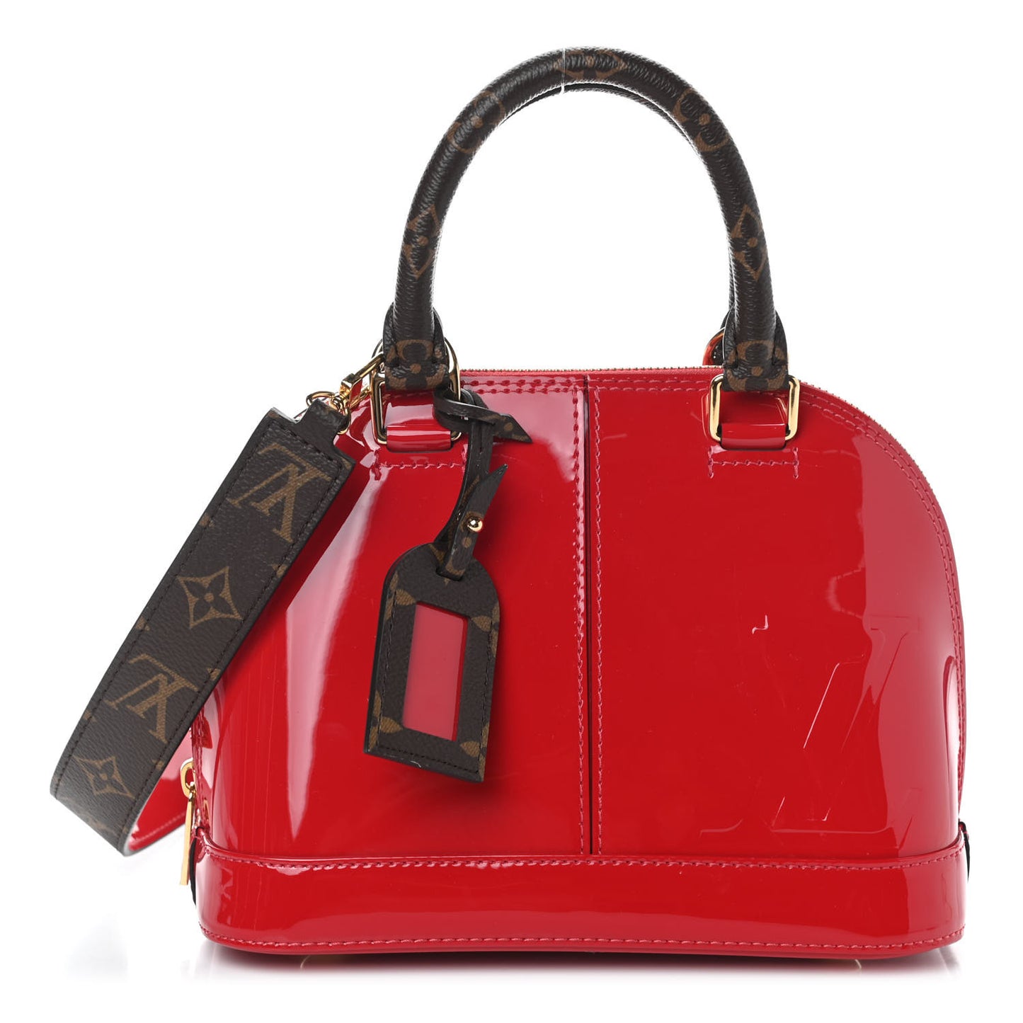 Patent Monogram Alma BB Scarlet