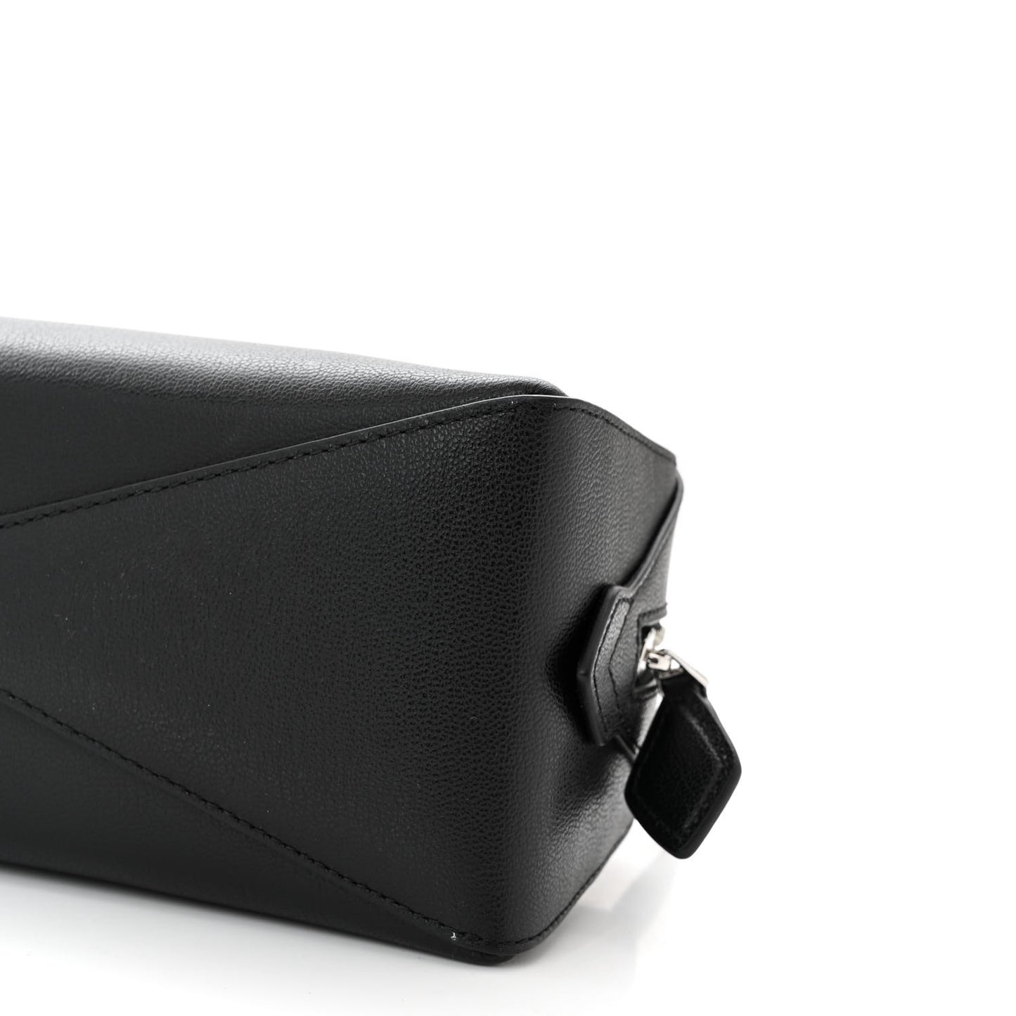 Shiny Goatskin Medium Le Teckel Bag Black