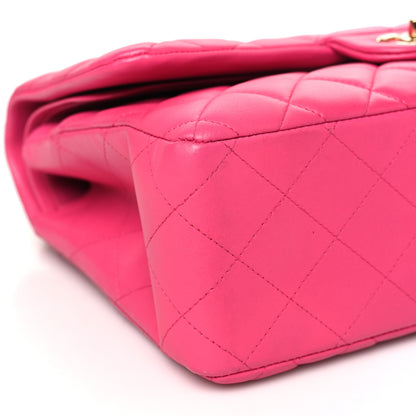 Chanel Lambskin Quilted Jumbo Double Flap Dark Pink 9 of 10