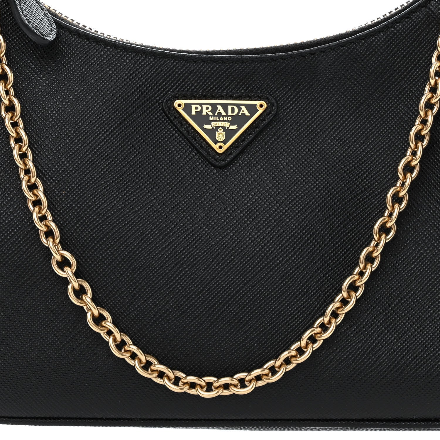 Prada Saffiano Lux Re-Edition 2005 Shoulder Bag Black 9 of 13