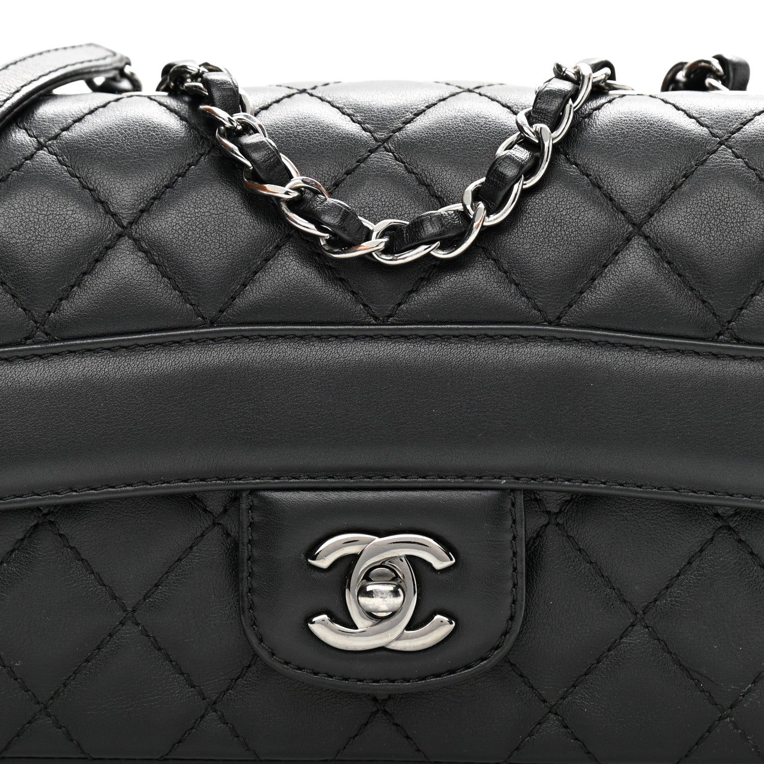 Chanel Calfskin Quilted Small Coco Corset Flap Black 9 of 12
