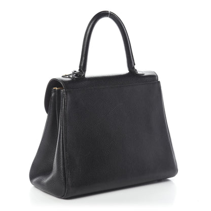 Delvaux Crispy Calfskin MM Brillant Satchel Black 3 of 9