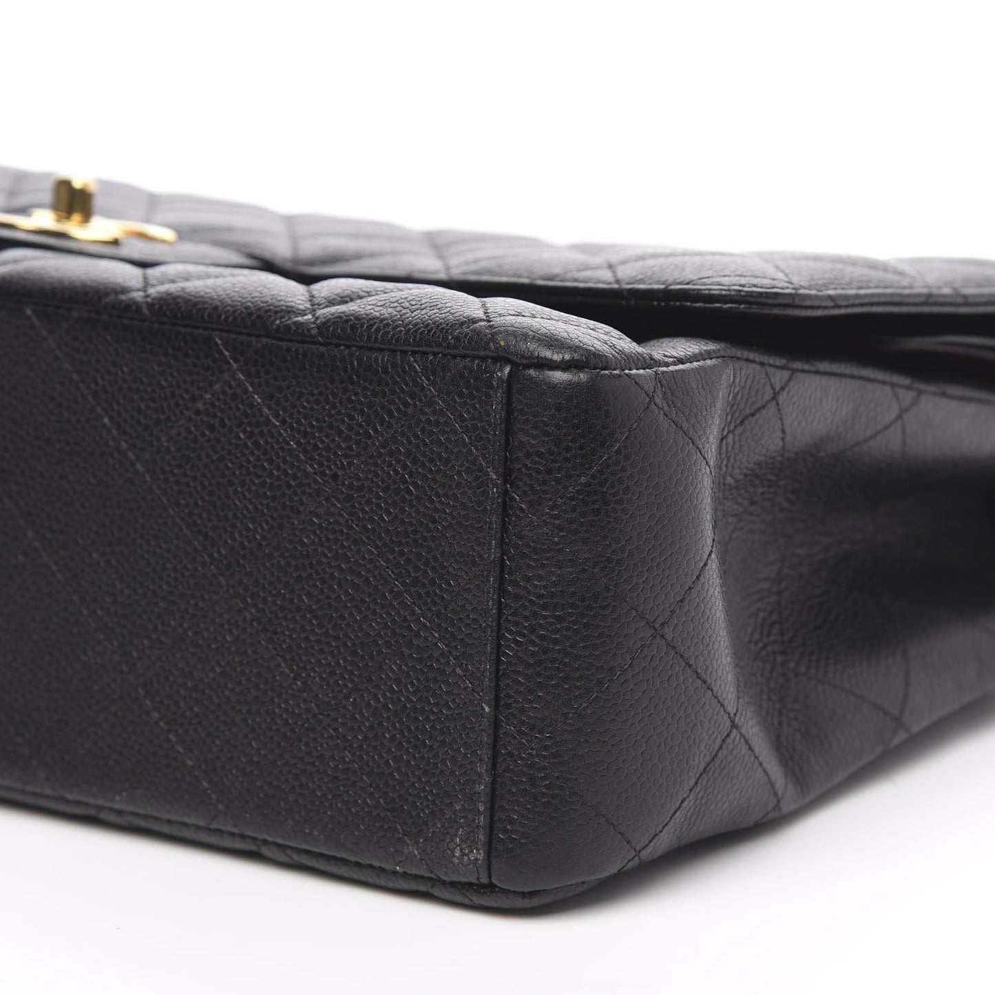 Caviar Quilted Maxi Double Flap Black