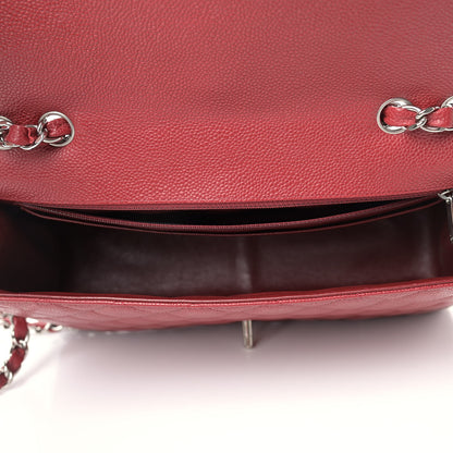 Chanel Caviar Quilted Jumbo Single Flap Red 5 of 9