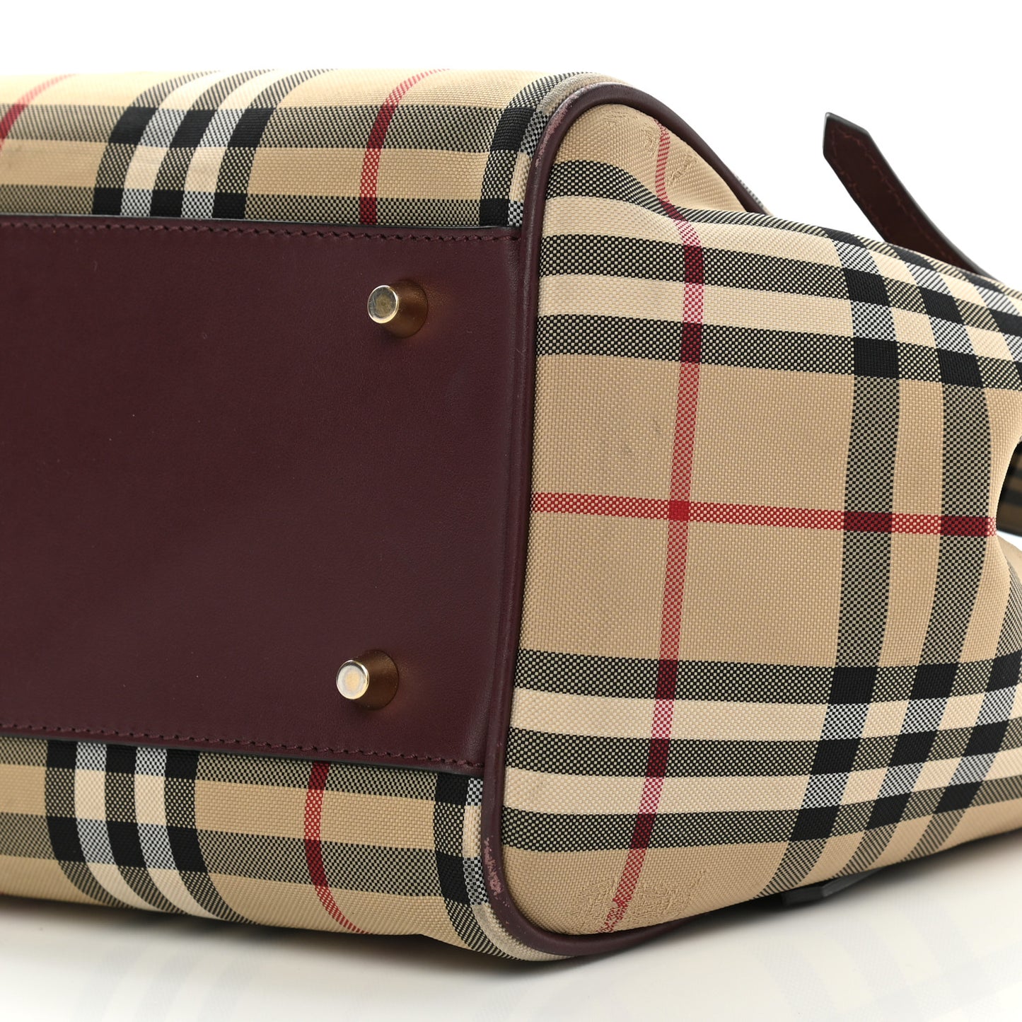 House Check Small Canterbury Tote Burgundy