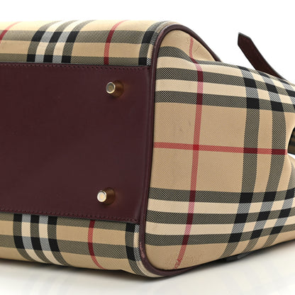 Burberry House Check Small Canterbury Tote Burgundy 11 of 13