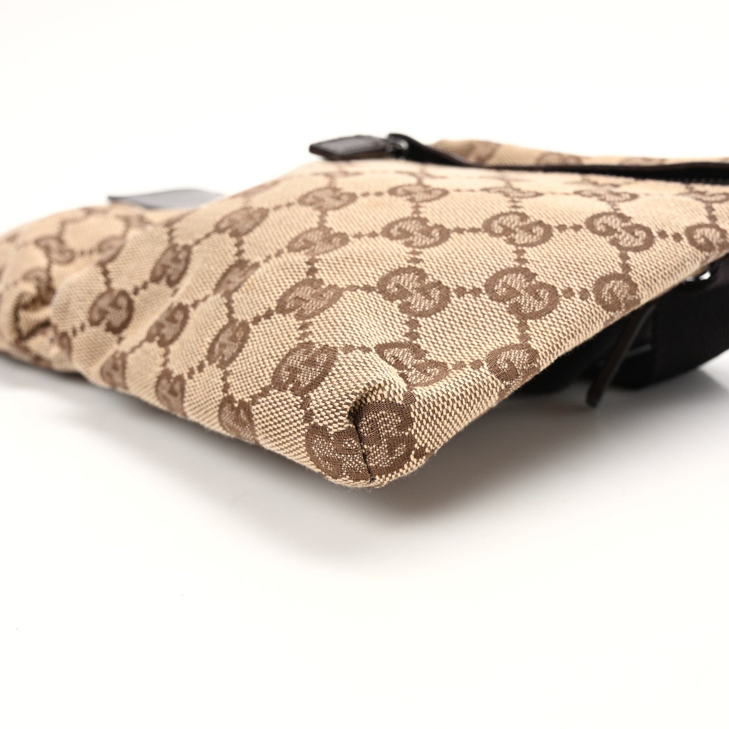 Gucci GG Monogram Double Pocket Belt Bag Dark Brown 8 of 8