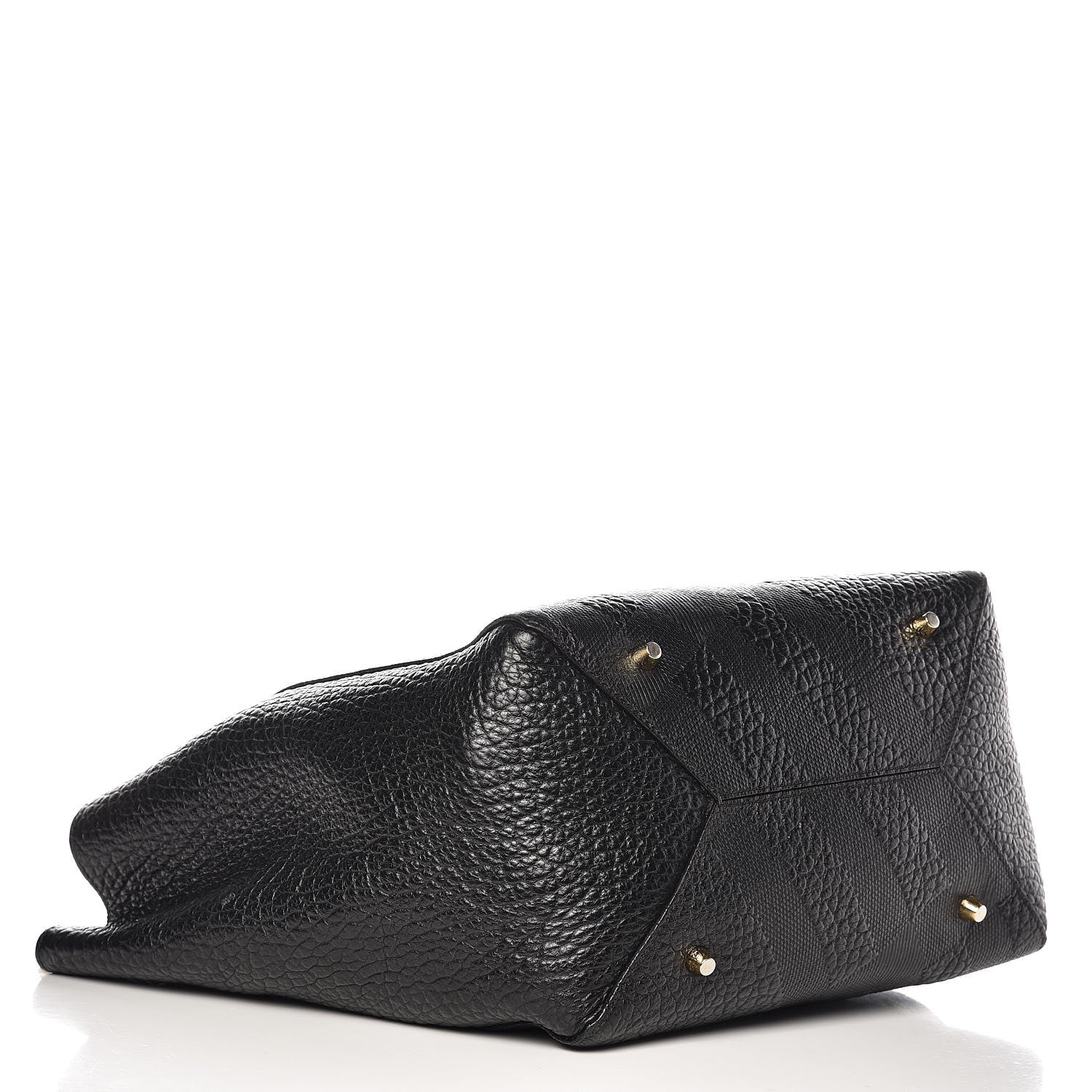 Burberry Signature Grain Calfskin Check Embossed Small Canterbury Tote Black 5 of 8