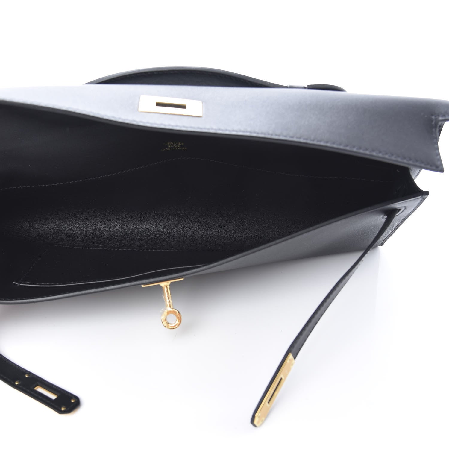 Hermes Swift Kelly Cut Clutch Pochette Black 5 of 11