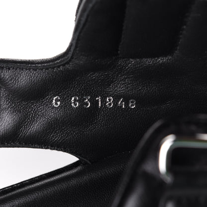 Chanel Lambskin Velcro Dad Sandals 37.5 Black 10 of 11