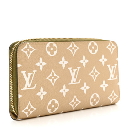 Louis Vuitton Monogram Giant Zippy Wallet Kaki White 3 of 7