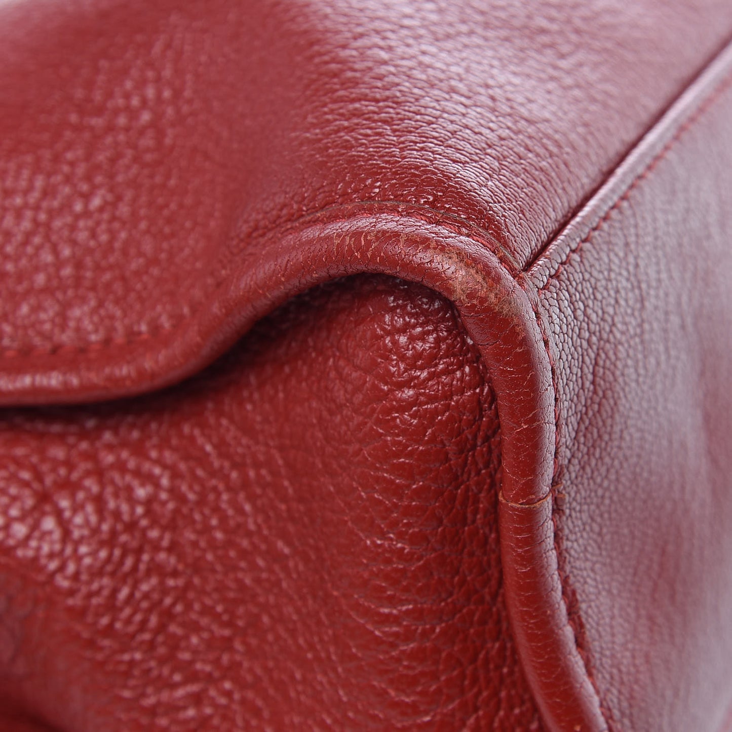 Chevre Gold Metallic Edge Hardware S City Rouge Groseille