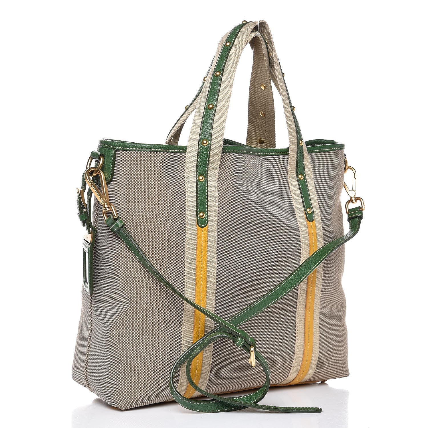 Prada Jacquard Logo Tote Corda Larice 4 of 9