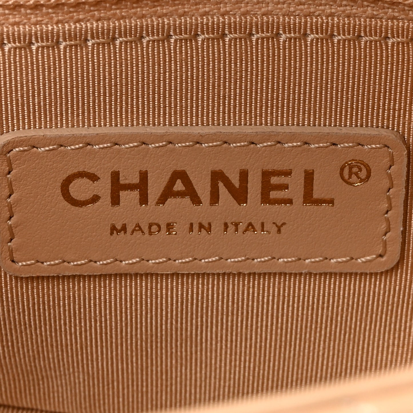 Lambskin Quilted CC Coin Flap Bag Beige