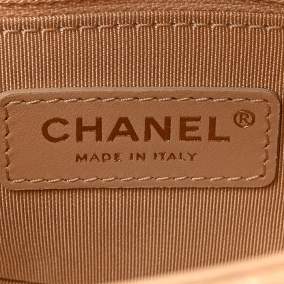 Chanel Lambskin Quilted CC Coin Flap Bag Beige 6 of 10
