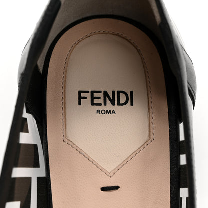 Fendi PVC Calfskin FF Colibri Ballerina Flats 36 Black 8 of 15
