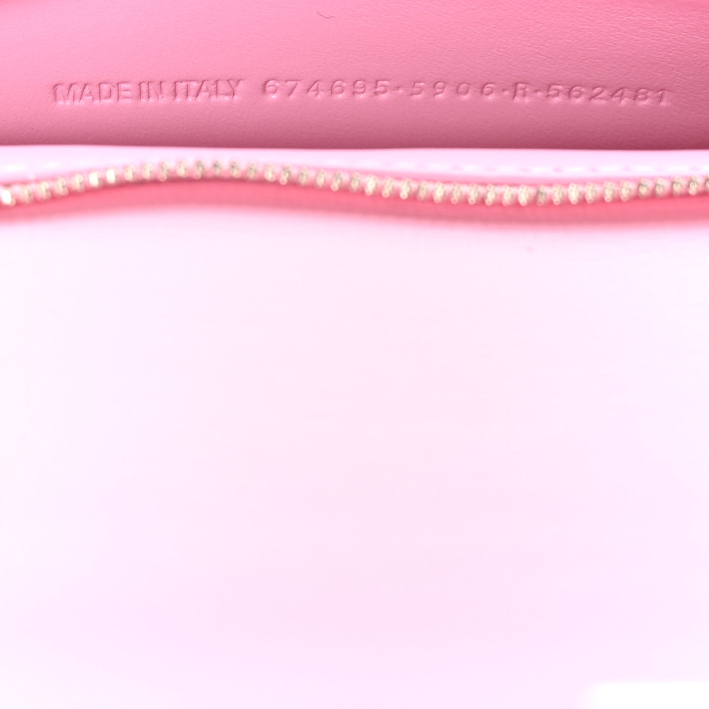 Calfskin Stripe Embossed Medium Gossip Bag Candy Pink