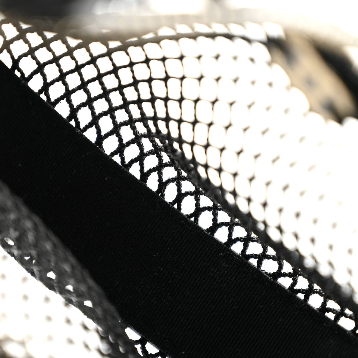 Mesh Shiny Lambskin Pouch Hobo Black
