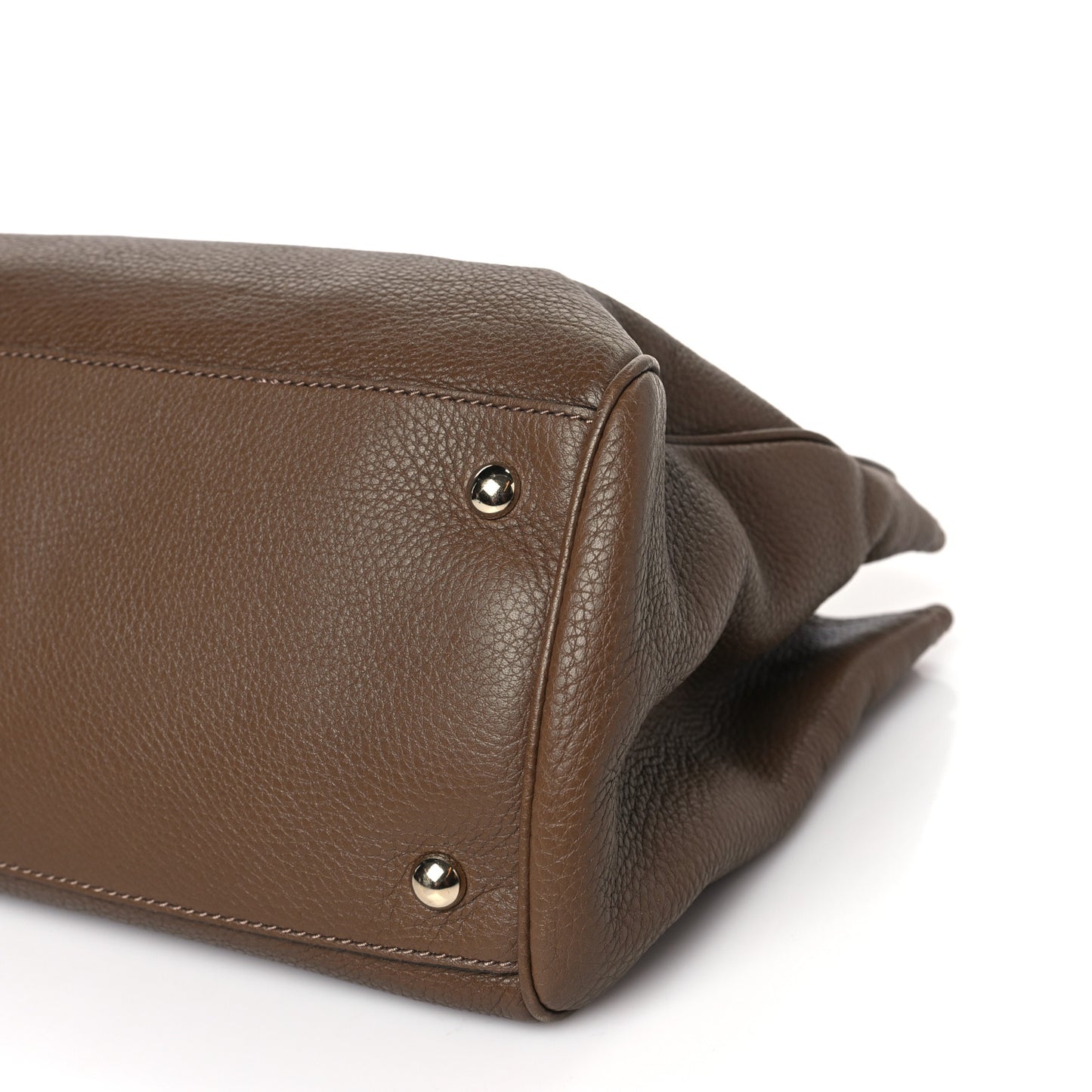 Pebbled Calfskin Medium Bamboo Shopper Tote Acero