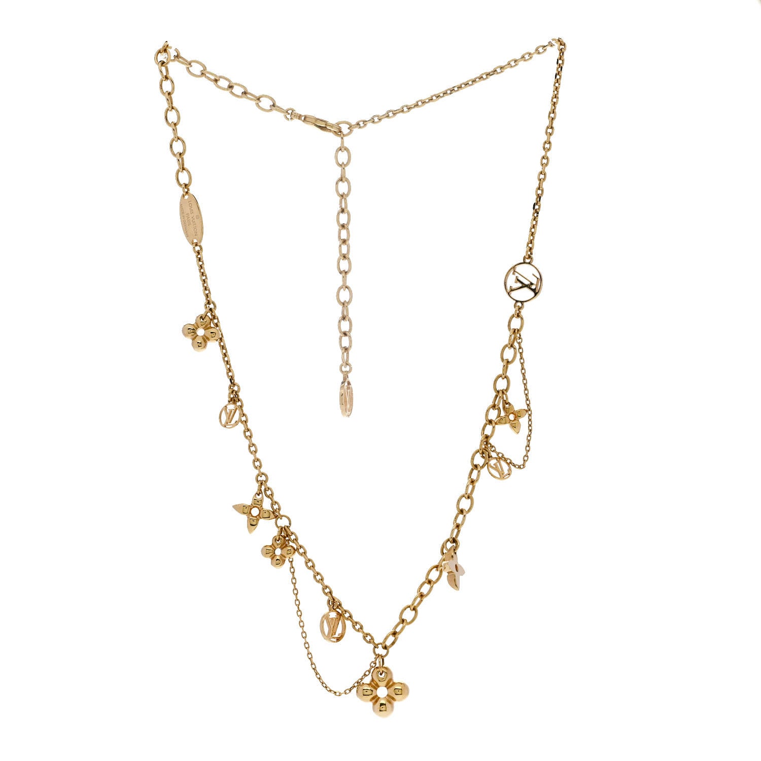 Louis Vuitton Metal Blooming Supple Necklace Gold 3 of 7