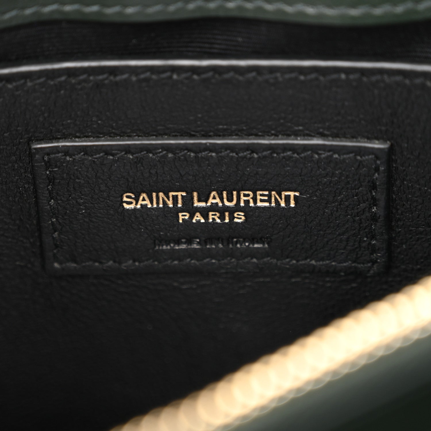Saint Laurent Velvet Y Quilted Monogram Small Loulou Chain Satchel Dark Green 6 of 11