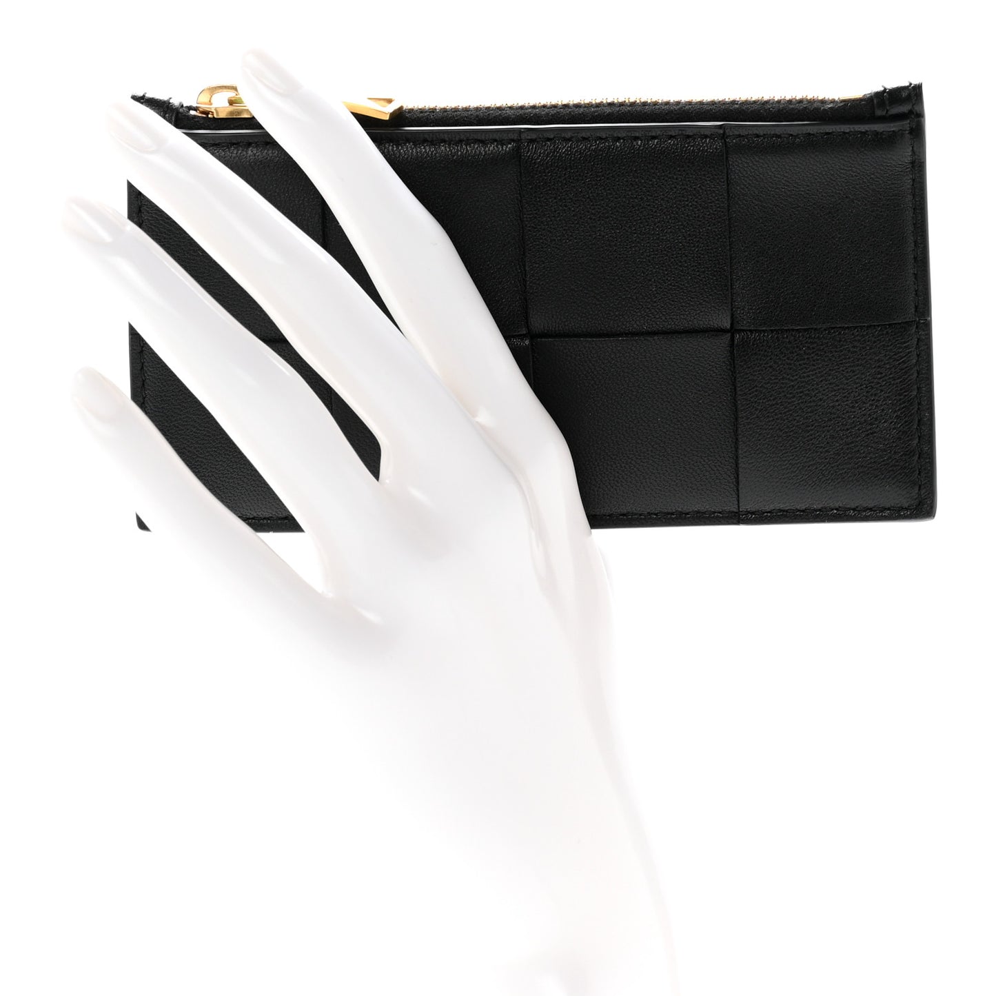 Nappa Maxi Intrecciato Large Zip Wallet Black