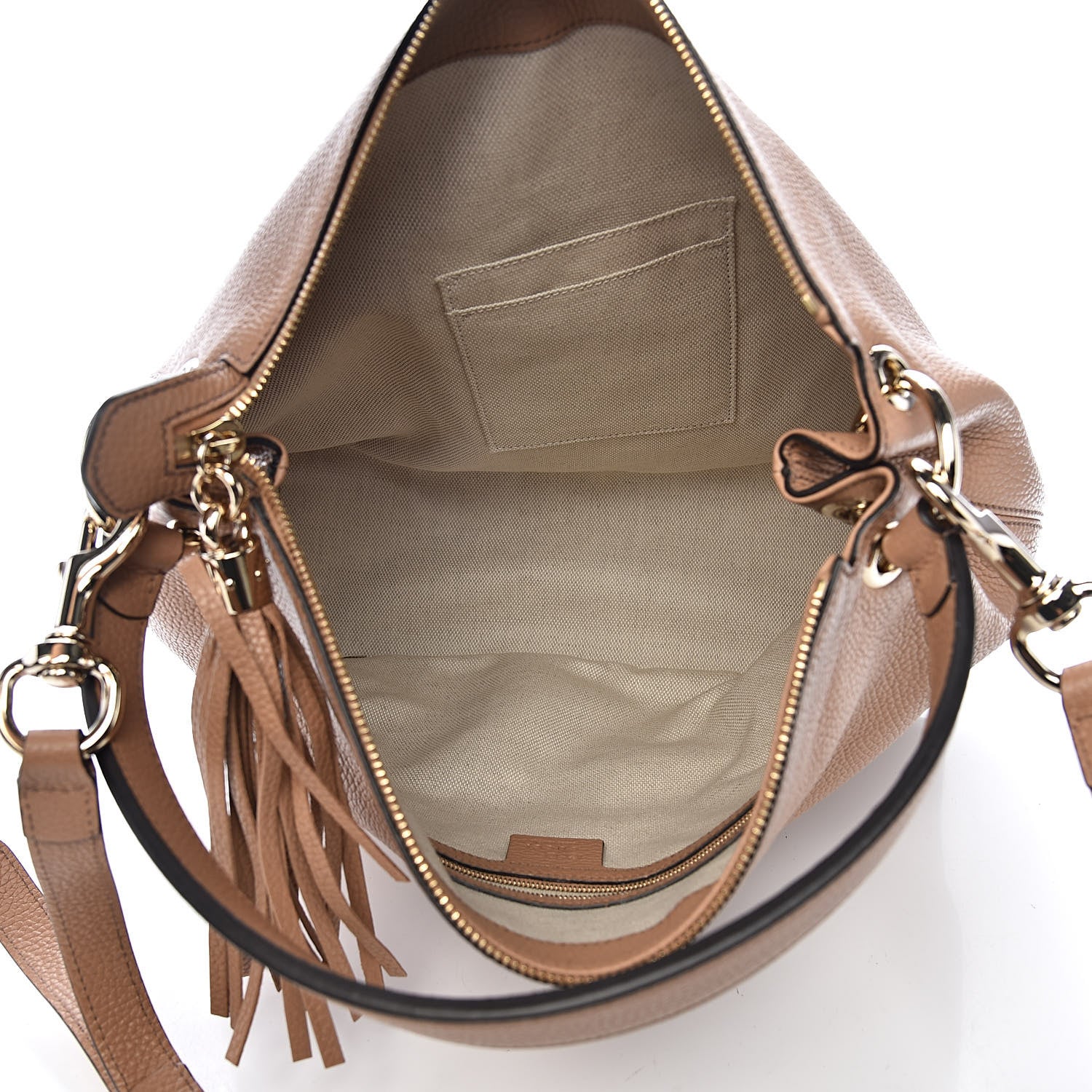 Gucci Pebbled Calfskin Large Soho Hobo Camelia 5 of 10