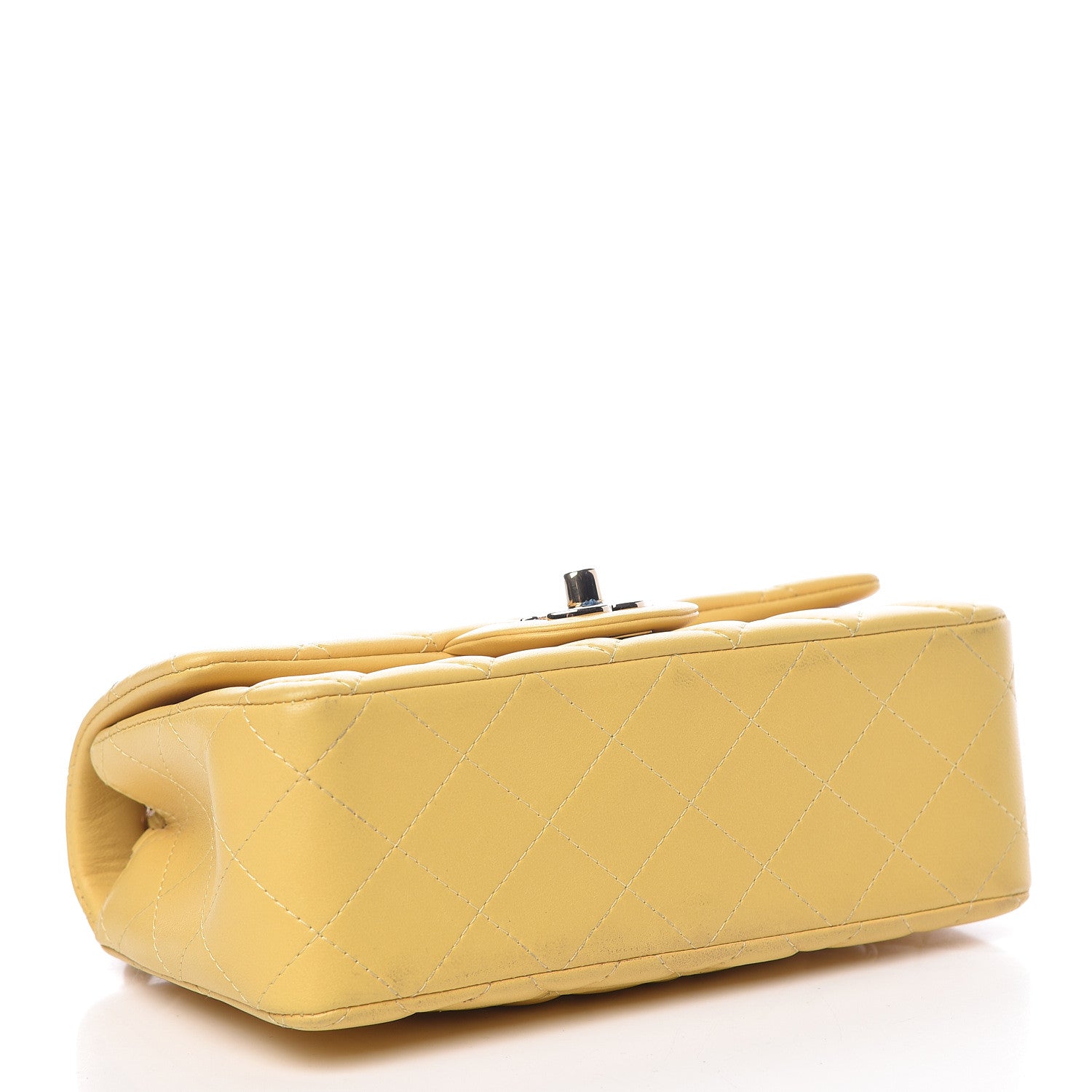 Chanel Lambskin Quilted Mini Rectangular Flap Yellow 4 of 16
